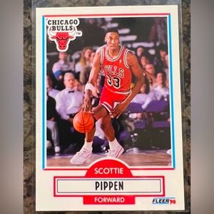 *RARE* 1990 FLEER SCOTTIE PIPPEN #30 BASKETBALL CARD- 3 ERRORS- PAINT…AK
